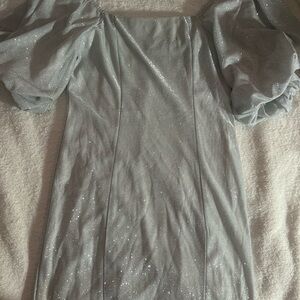 Elegant Strapless Gray Dress